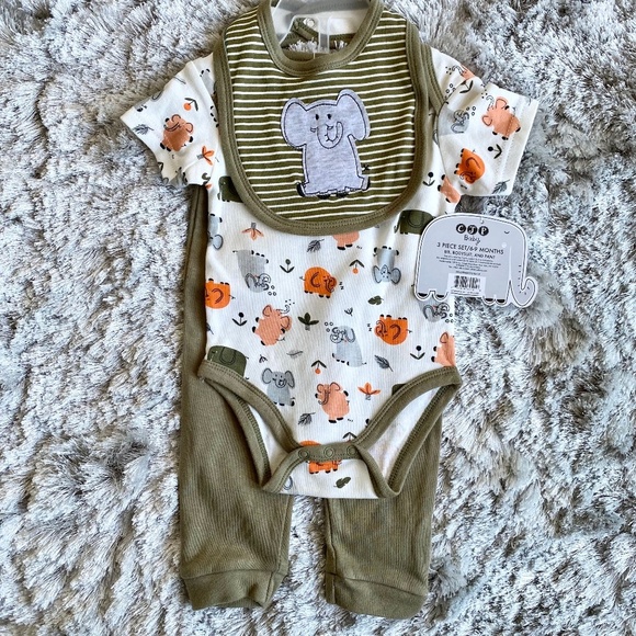 CJP Baby 3 Piece Animal Set NWT Size 6-9 Months - Picture 2 of 4